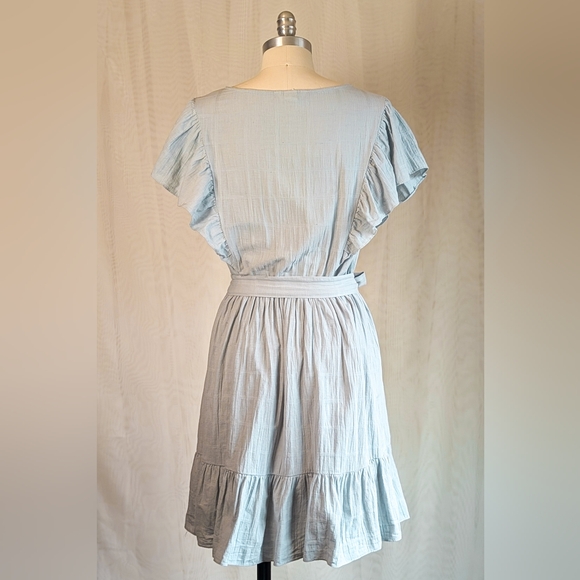 H&M Soft Blue Midi Dress with Ruffles - Picture 3 of 6